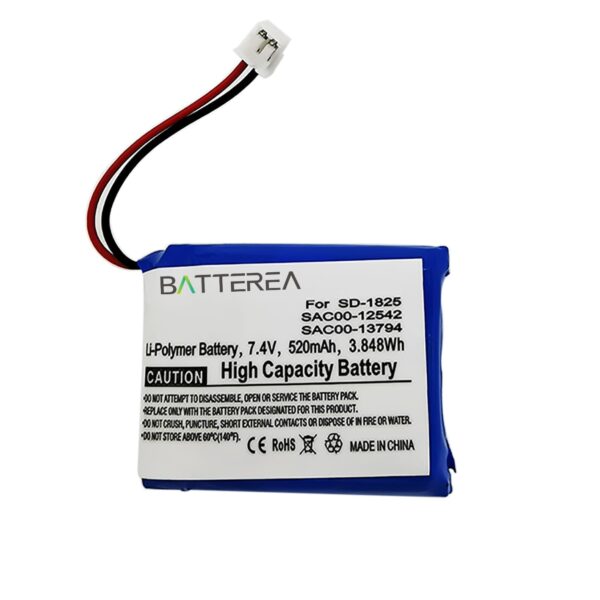 7.4V 520mAh Wholesale dog collar replacement  battery for Sportdog D-1875, HoundHunter 1875, HoundHunter 3225, SAC00-13794, SD-1825, replaces SAC00-12542, Li-Polymer