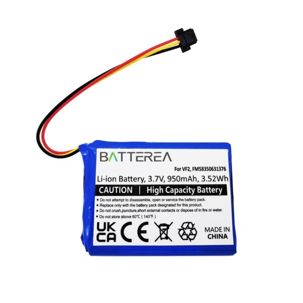 Wholesale GPS Replacement Battery for TomTom One 125, 130, replaces VF2, FM58350631376, Li-ion, 950mAh