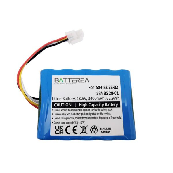 Automower Battery Replacement For Husqvarna 584 85 28-01, 584 82 28-02, 584 82 28-01 ,3400mAh 18.5V Li-Ion