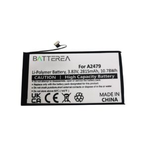 Smart phone batteryvreplacement for Apple iPhone 12, replaces A2479, Li-Polymer, 3.83V ,2815mAh,10.78Wh