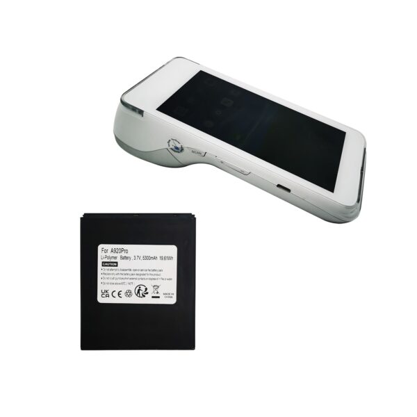 payment terminal replacement battery for pax a920,3.7v,li ion,5300mah