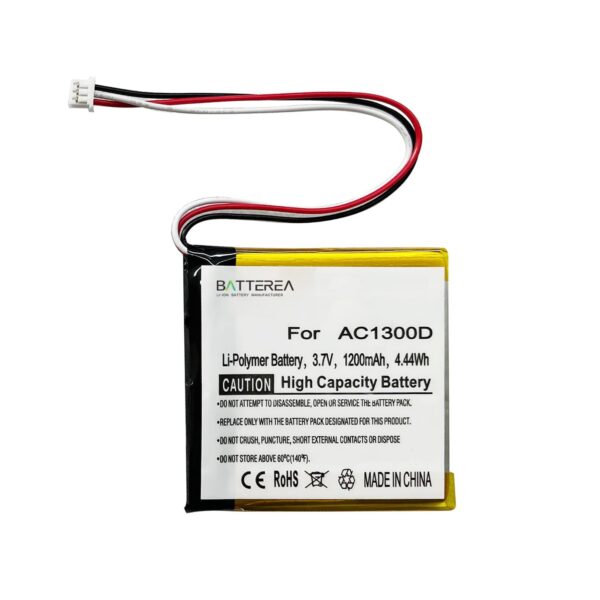 Baby Monitors Parent Unit battery replacement for Angelcare AC1300D,li-polymer, 3.7V, 1200mAh