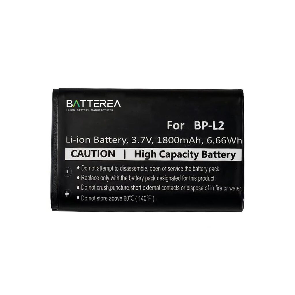 battery for Tascam DR-1, GT-R1, replaces BP-L2, Li-Ion, 1800mAh