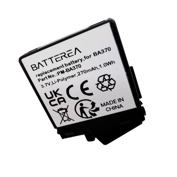 battery for sennheiser mm 450, px 360, replaces 0121147748, ba 370 px, ba370, ba 370px, 270mah, 3.7v