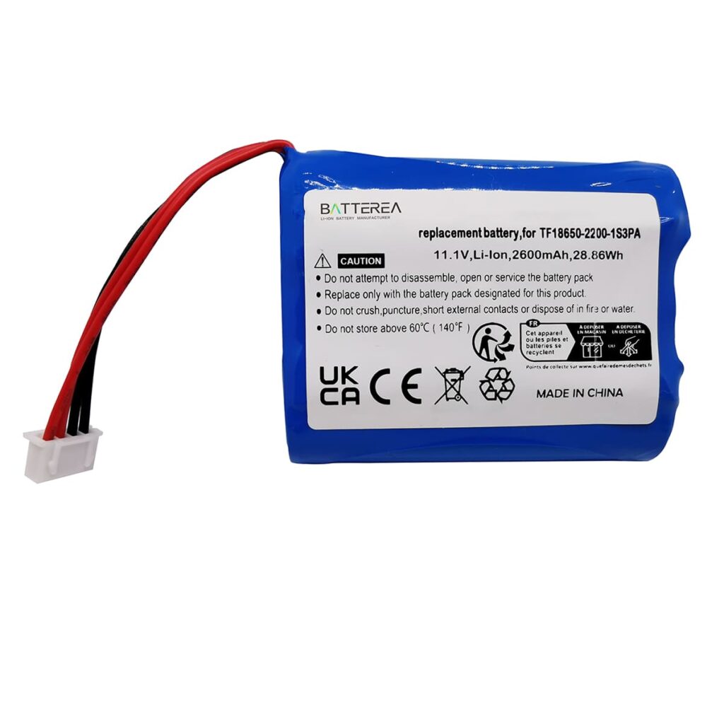 bluetooth speaker battery replacement for marshall kilburn, replaces tf18650 2200 1s4pa,14.4v, 2600mah, li ion