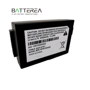 barcode scanner battery replacment for honeywell dolphin 6100, dolphin 6110, dolphin 6500 ,replace for 6000 btec, bp06 00029a,3.7v,3300mah,li ion,front view