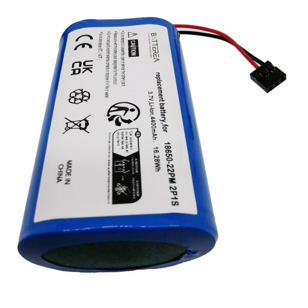 3.7v 4400mah spotlight battery for trelock ls 950, replaces 18650 22pm 2p1s, li ion battery