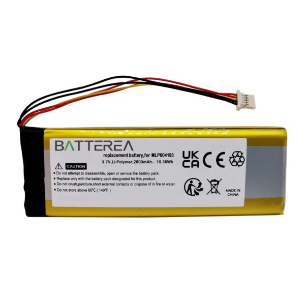 diagnostic relearn tool battery for autel maxitpms ts508, ts408, replaces mlp604193, li polymer 2800mah