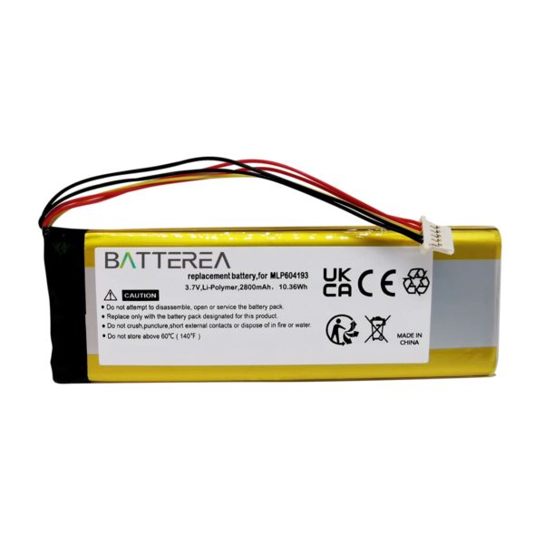 diagnostic relearn tool battery for autel maxitpms ts508, ts408, replaces mlp604193, li polymer, 3.7v, 2800mah