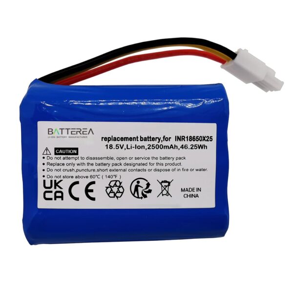 stick vacuum cleaner battery for philips inr18650x25, 2500mah,18.5v, li ion