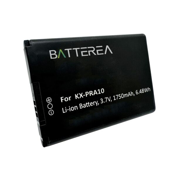 Cordless phone battery replacement for Panasonic KX-PRX110, replaces KX-PRA10, Li-Ion, 3,7V, 1750mAh