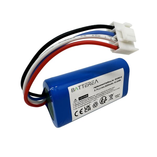 3.7V 5200mAh Bluetooth Speaker Battery Replacement for JBL Flip 5, replaces ID1060-B,Li-ion